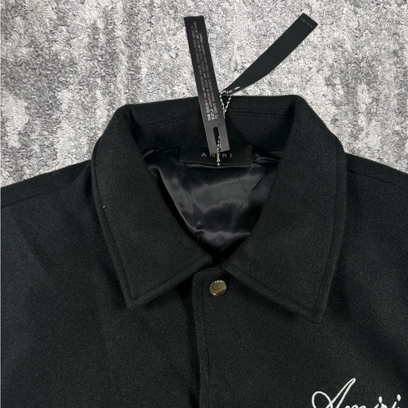 NWT Amiri Bones Varsity Jacket Black Mens Size Large - Picture 3 of 5